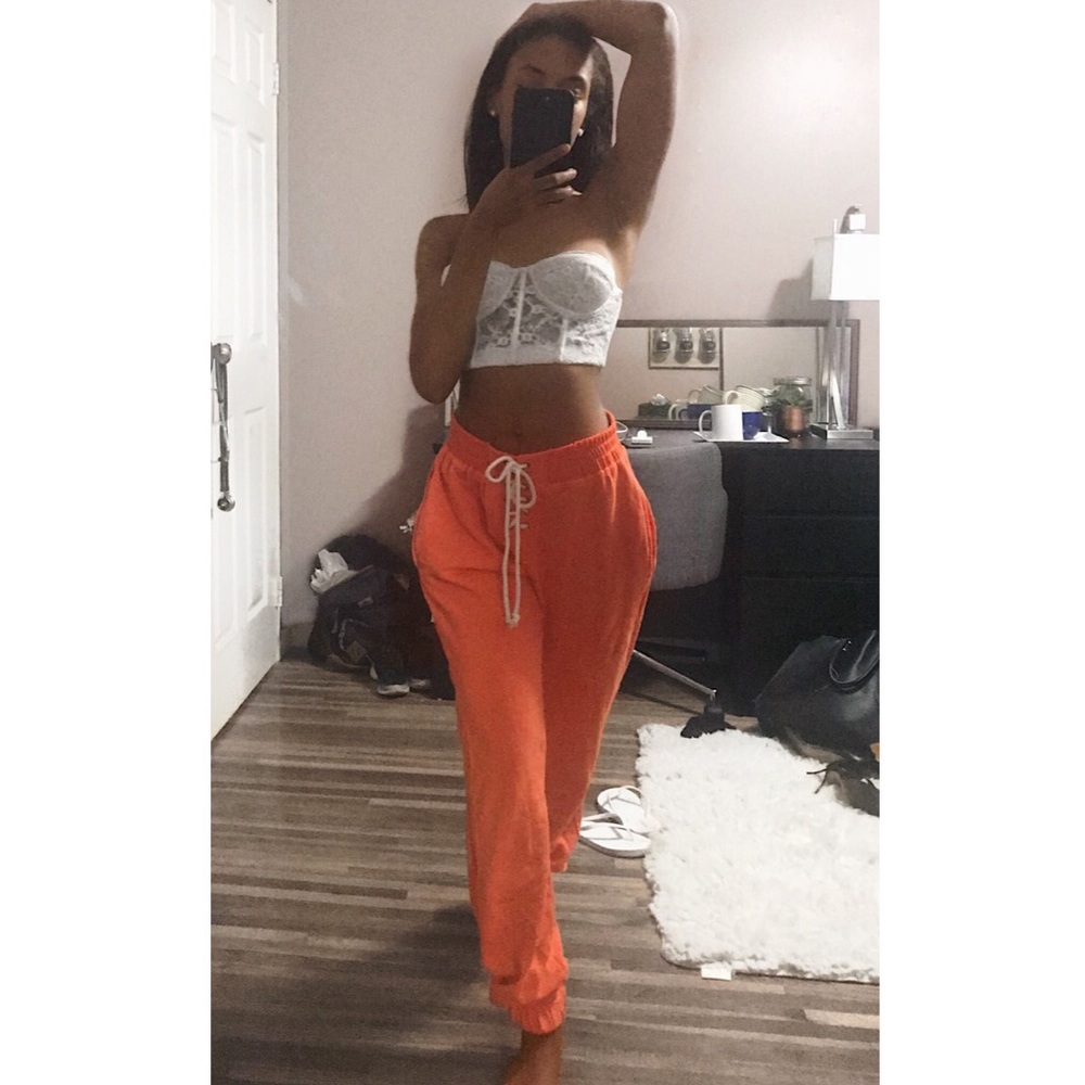 Orange joggers